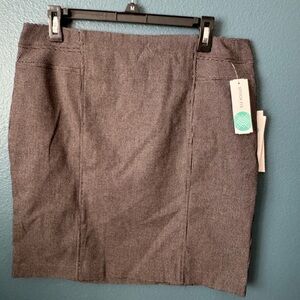 Women's Gray Patterned Pencil Skirt